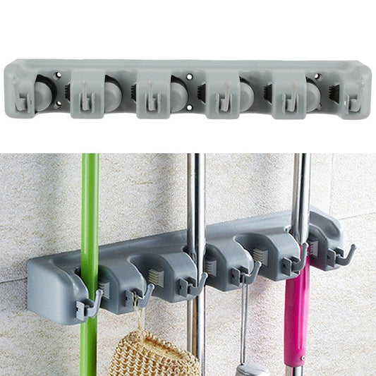 Wall Mounted Broom and Tool Organizer Rack by HitMyNeed