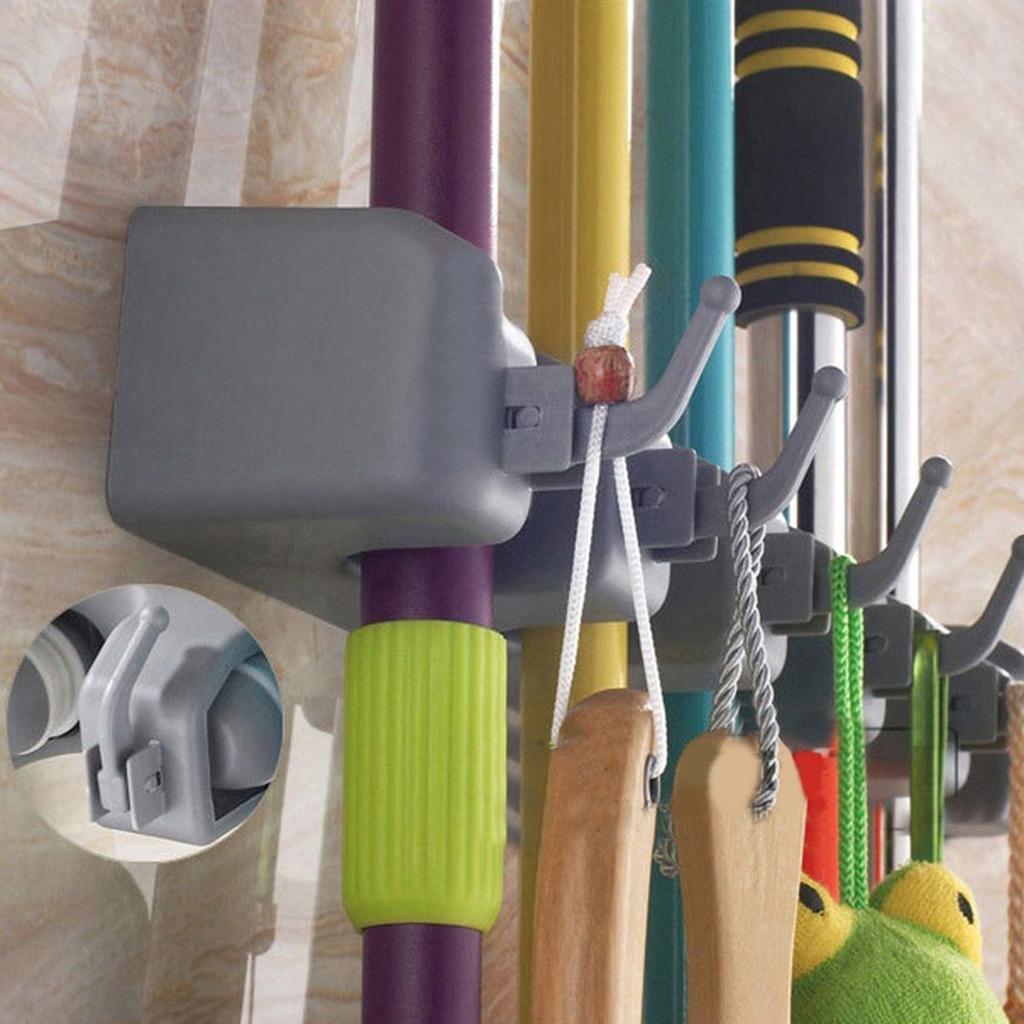 Wall Mounted Broom and Tool Organizer Rack by HitMyNeed