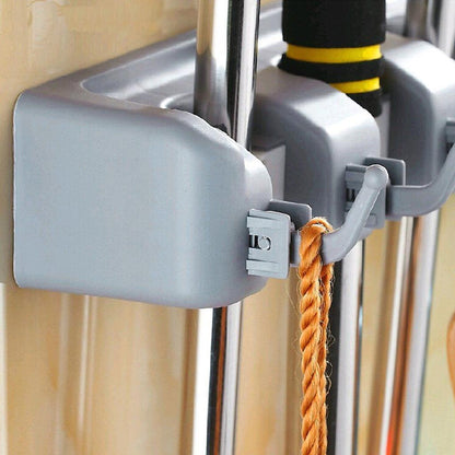 Wall Mounted Broom and Tool Organizer Rack by HitMyNeed