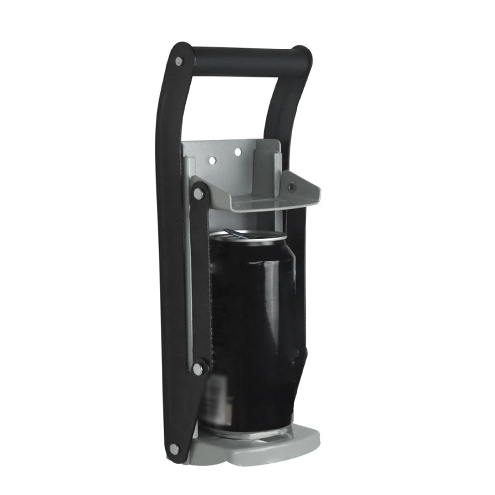 Wall-Mounted Can Crusher with Bottle Opener by HitMyNeed