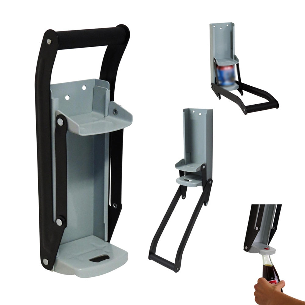 Wall-Mounted Can Crusher with Bottle Opener by HitMyNeed