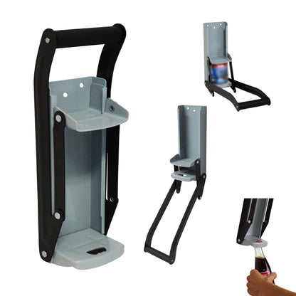 Wall-Mounted Can Crusher with Bottle Opener by HitMyNeed