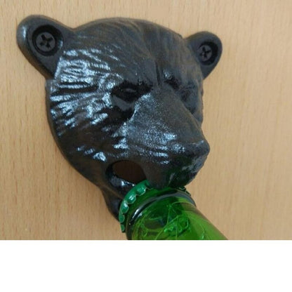 Wall Mounted Cast Iron Bear Bottle Opener by HitMyNeed