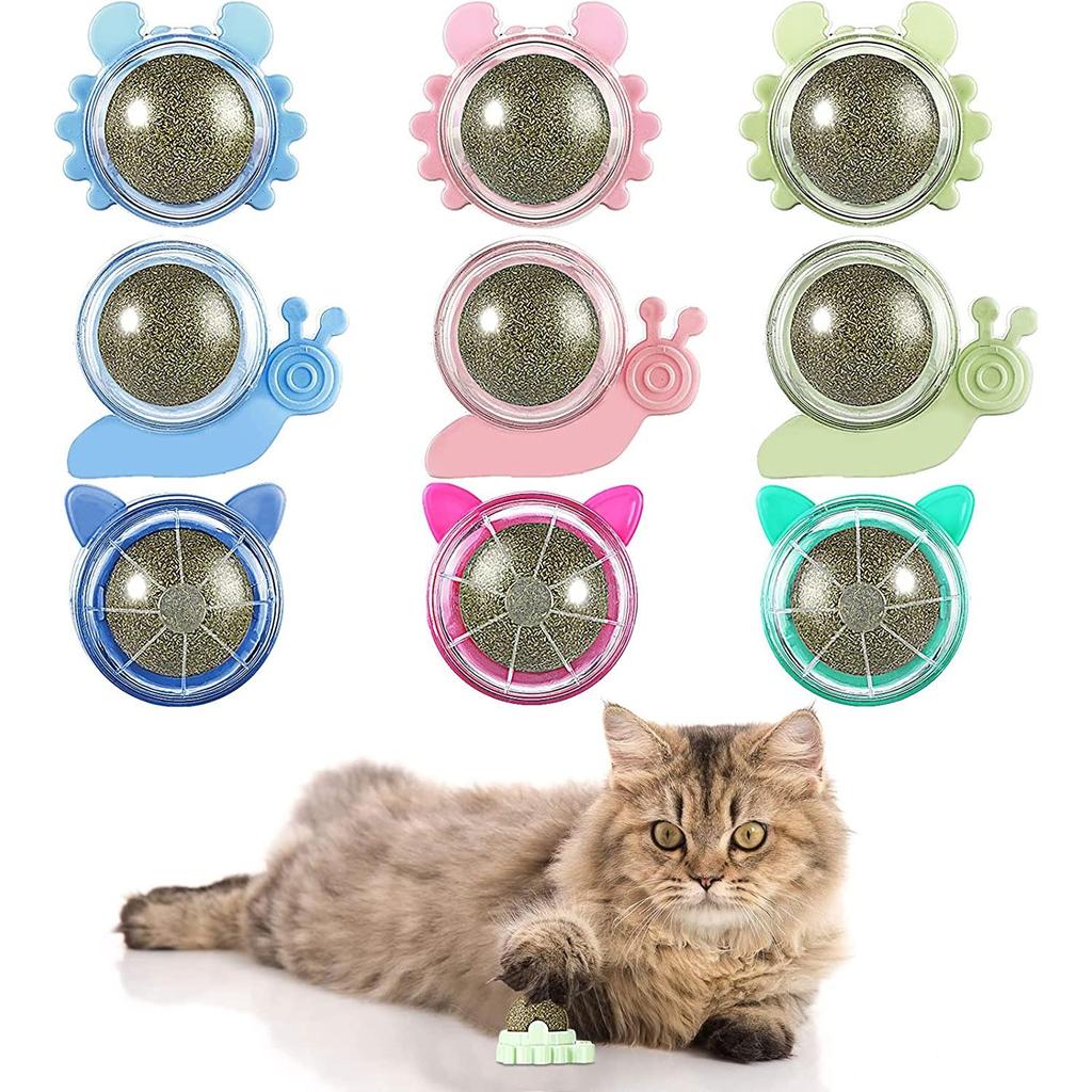 Wall Mounted Catnip Lick Ball Toy (2 Pack) by HitMyNeed