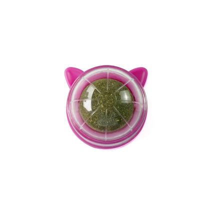 Wall Mounted Catnip Lick Ball Toy (2 Pack) purple by HitMyNeed