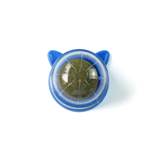 Wall Mounted Catnip Lick Ball Toy (2 Pack) yellow by HitMyNeed