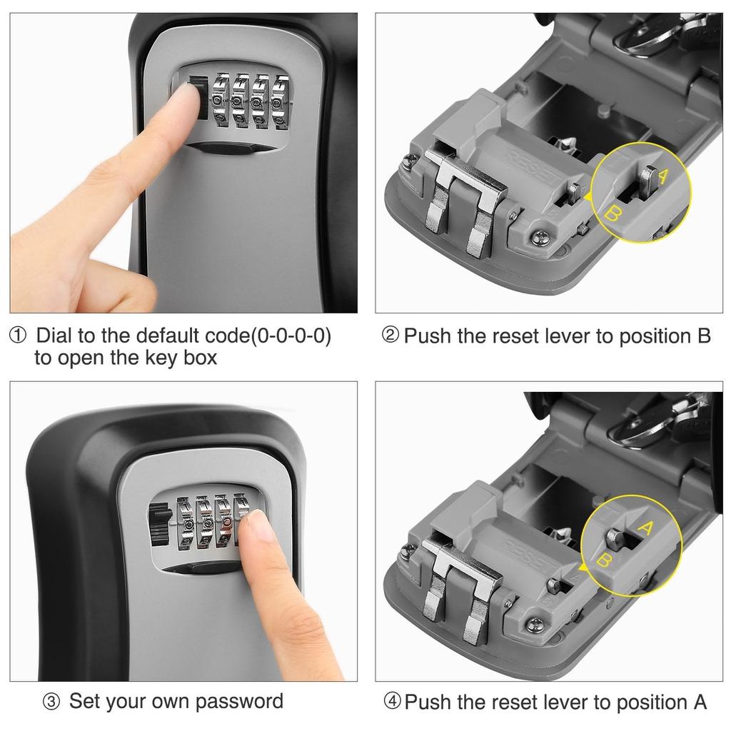 Wall-Mounted Combination Key Lock Box Safe by HitMyNeed