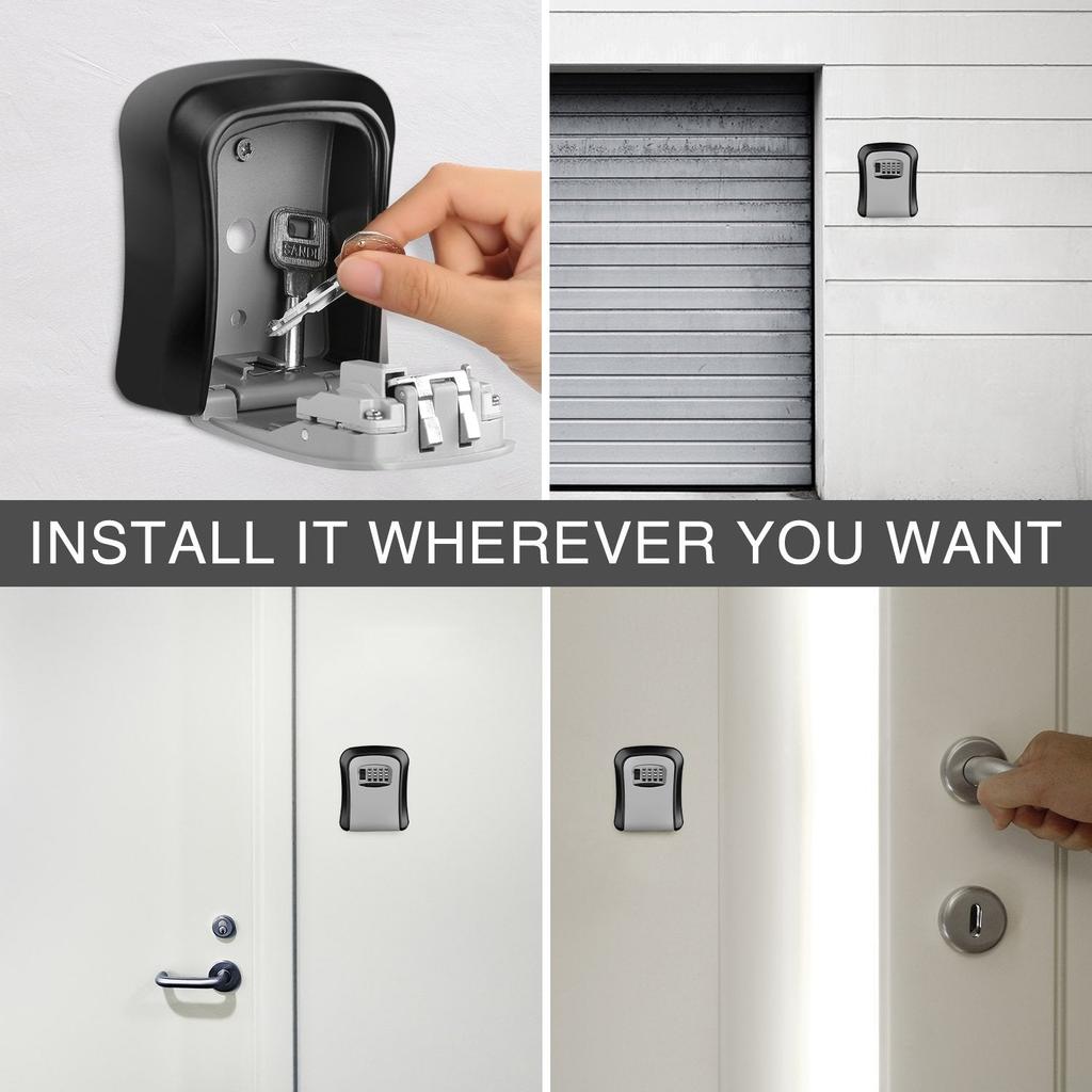 Wall-Mounted Combination Key Lock Box Safe by HitMyNeed