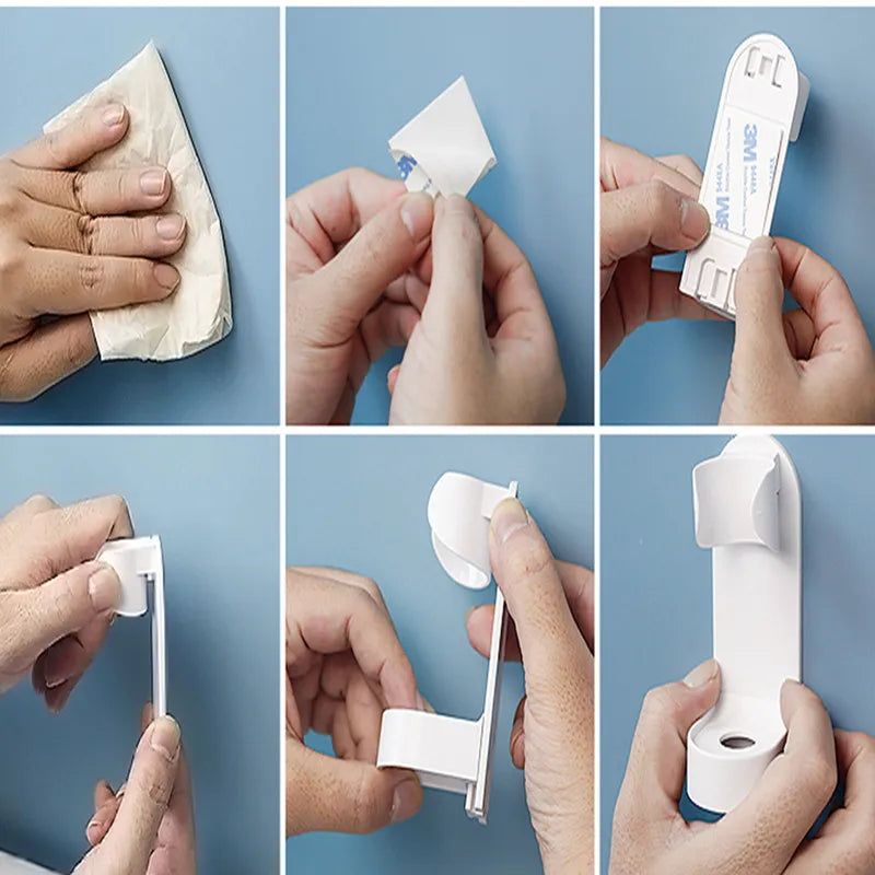 Wall-Mounted Electric Toothbrush Stand Organizer by HitMyNeed