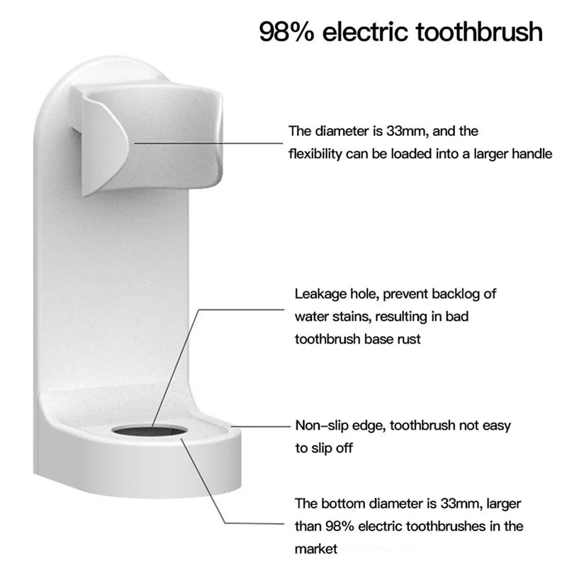 Wall-Mounted Electric Toothbrush Stand Organizer by HitMyNeed