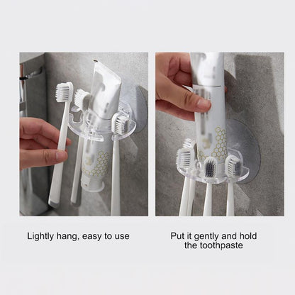 Wall-Mounted Four-Slot Toothbrush Holder by HitMyNeed