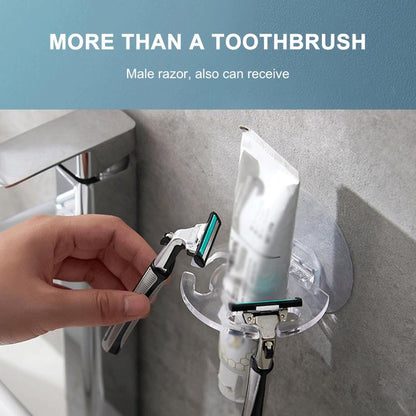 Wall-Mounted Four-Slot Toothbrush Holder by HitMyNeed