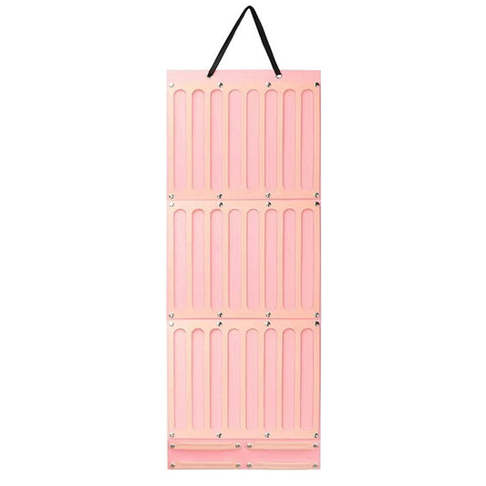 Wall Mounted Hair Bows Organizer Rack pink L: 35 x 106 cm by HitMyNeed