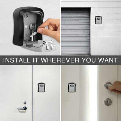 Wall Mounted Key Safe Lock Box with 4-Digit Code by HitMyNeed