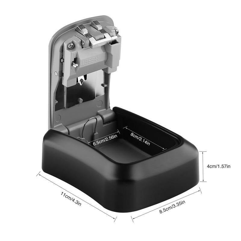 Wall Mounted Key Safe Lock Box with 4-Digit Code by HitMyNeed