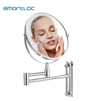 Wall Mounted Magnifying Swivel Bathroom Mirror by HitMyNeed