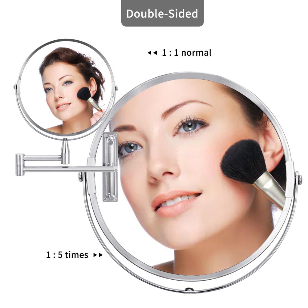 Wall Mounted Magnifying Swivel Bathroom Mirror by HitMyNeed