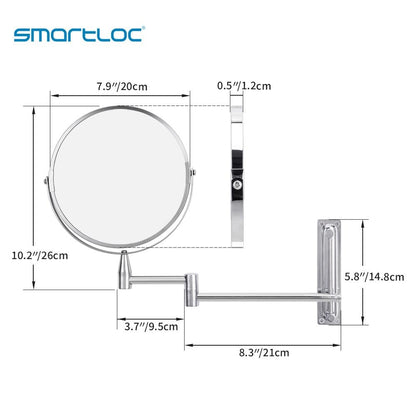 Wall Mounted Magnifying Swivel Bathroom Mirror by HitMyNeed