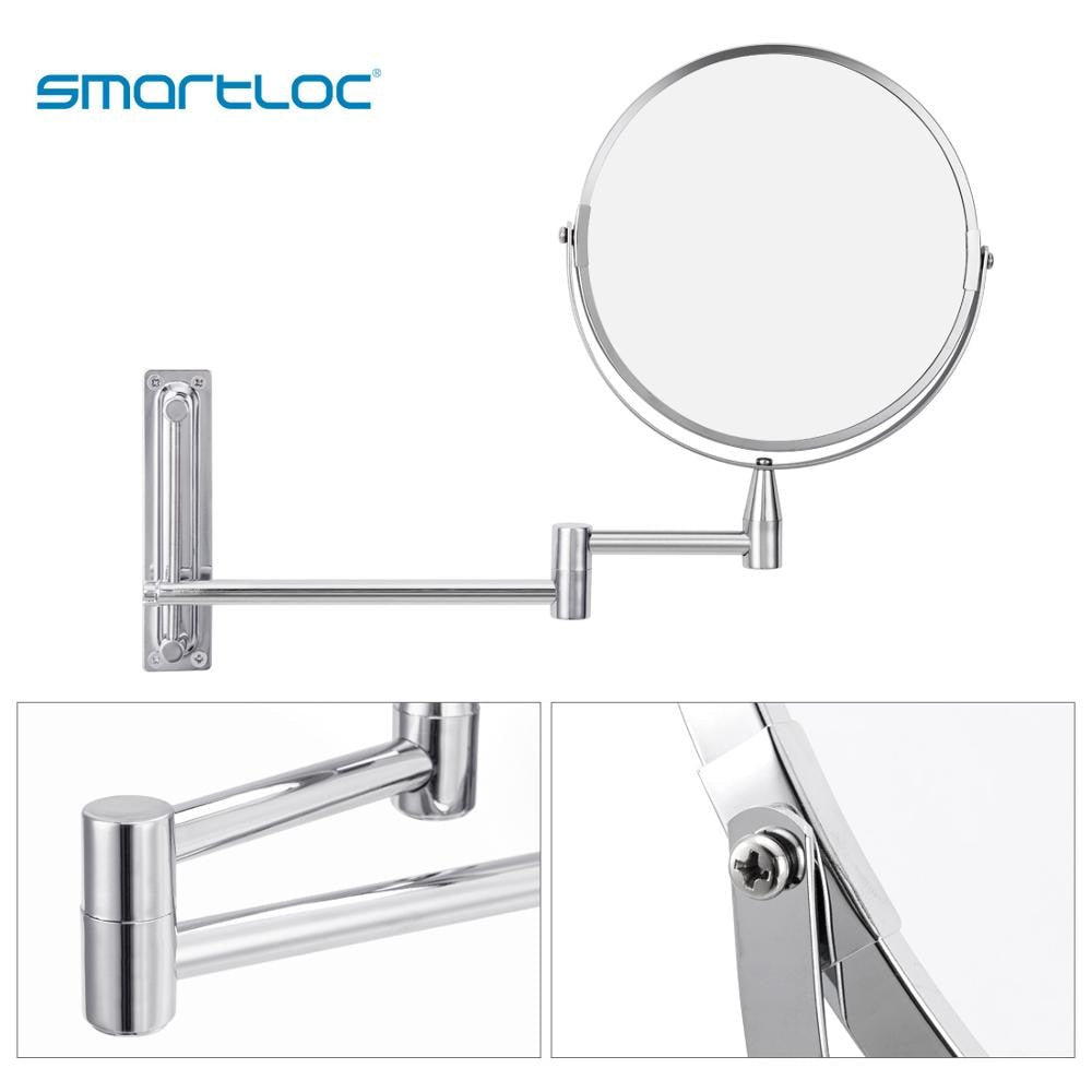 Wall Mounted Magnifying Swivel Bathroom Mirror by HitMyNeed