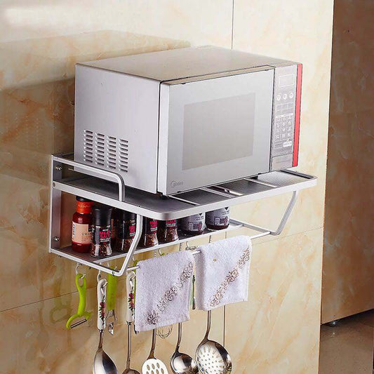 Wall Mounted Microwave Shelf with 3-Tier Storage by HitMyNeed