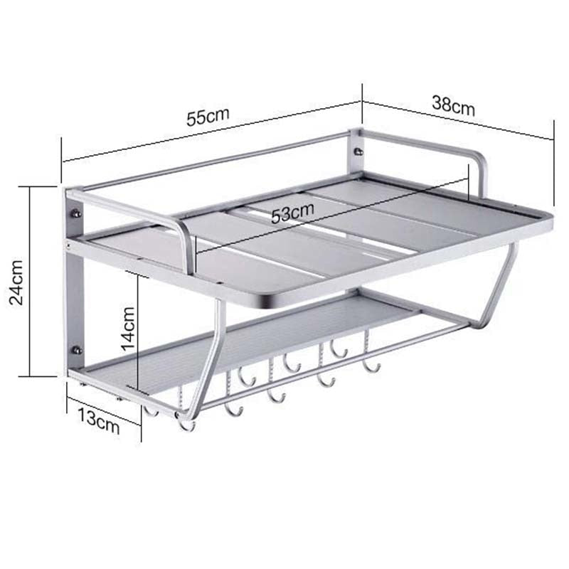 Wall Mounted Microwave Shelf with 3-Tier Storage by HitMyNeed