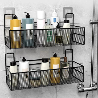 Wall Mounted No-Drill Bathroom & Kitchen Storage Shelf by HitMyNeed