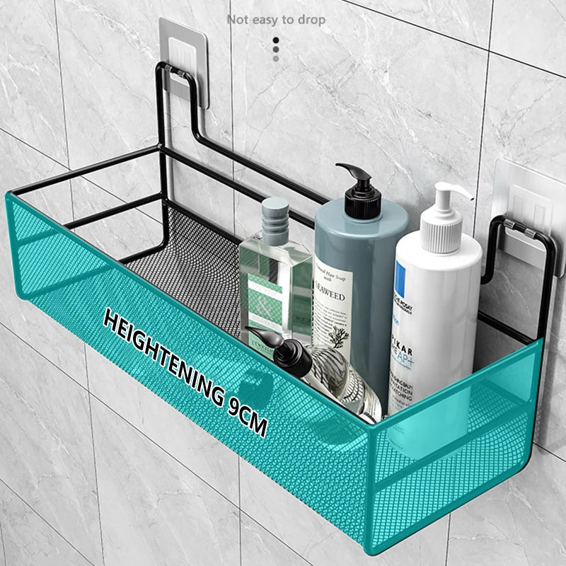 Wall Mounted No-Drill Bathroom & Kitchen Storage Shelf by HitMyNeed