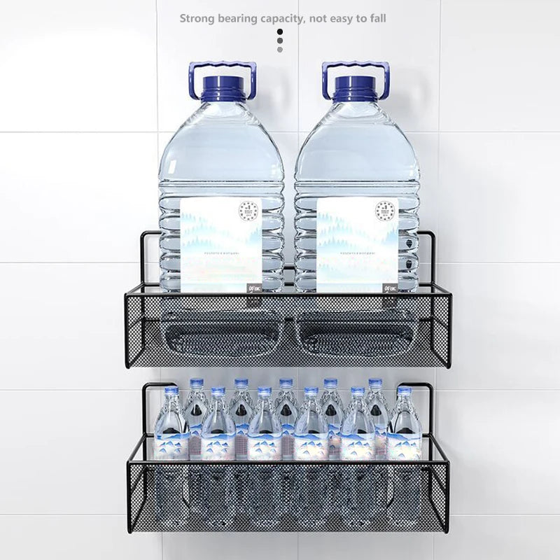 Wall Mounted No-Drill Bathroom & Kitchen Storage Shelf by HitMyNeed