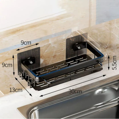 Wall Mounted No-Drill Kitchen Sink Sponge & Soap Rack by HitMyNeed