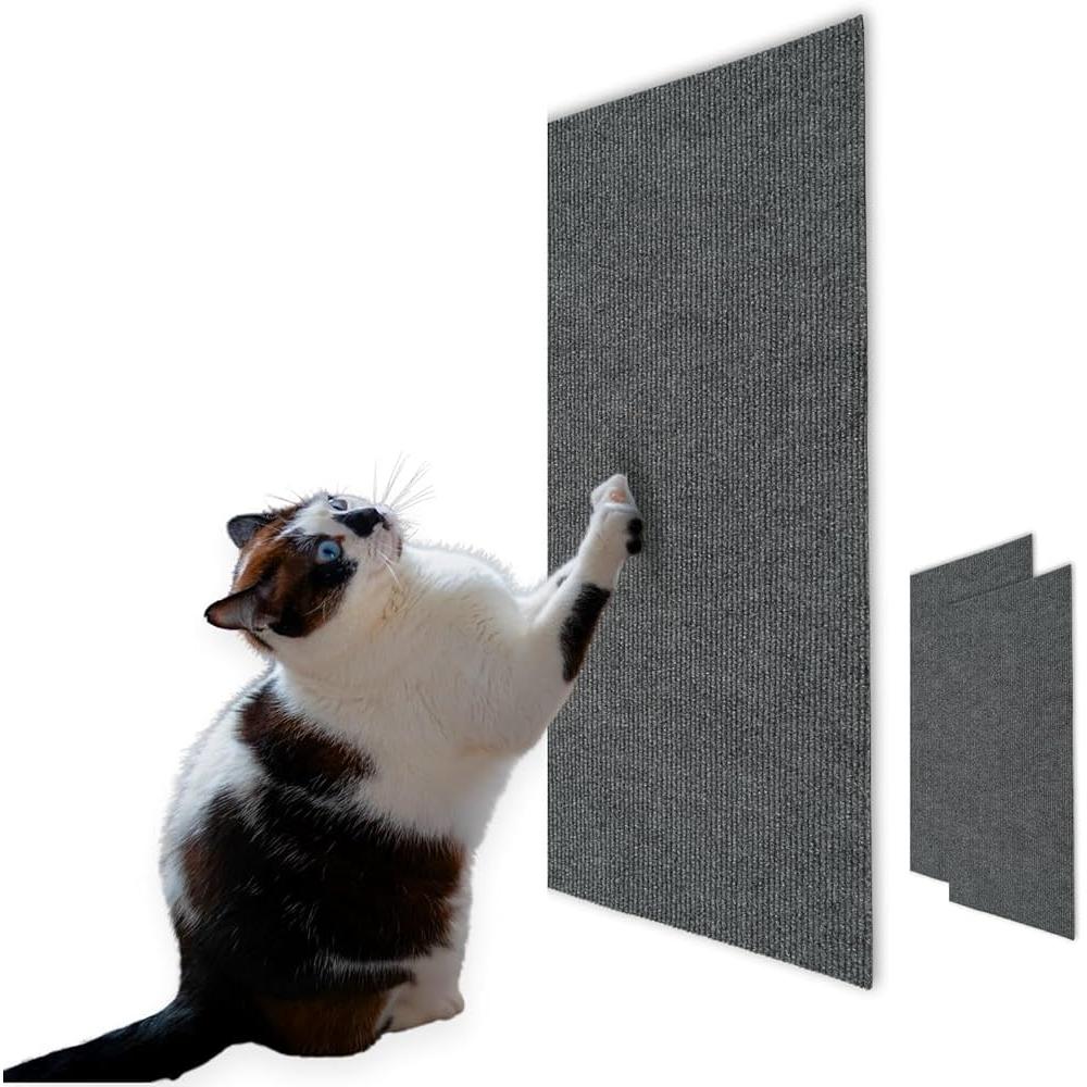 Wall Mounted Non-Slip Cuttable Cat Scratching Pad by HitMyNeed