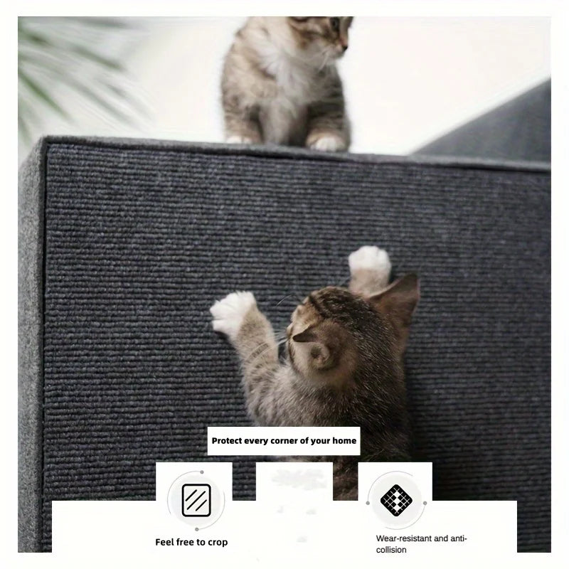 Wall Mounted Non-Slip Cuttable Cat Scratching Pad by HitMyNeed