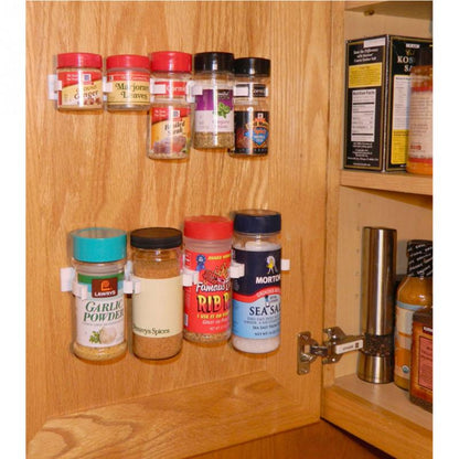 Wall Mounted Plastic Spice Rack Storage Set of 4 by HitMyNeed