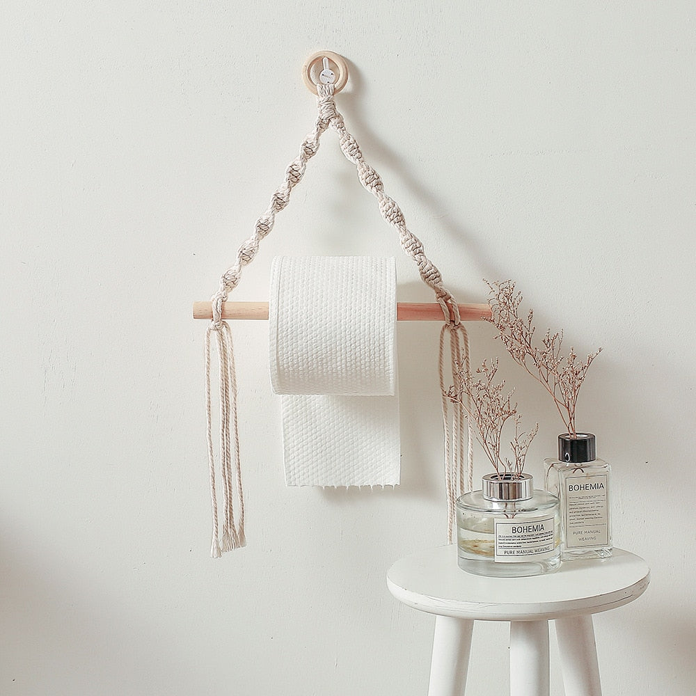 Wall Mounted Rope Toilet Paper Holder by HitMyNeed
