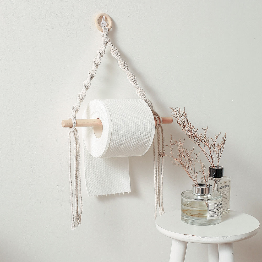 Wall Mounted Rope Toilet Paper Holder by HitMyNeed
