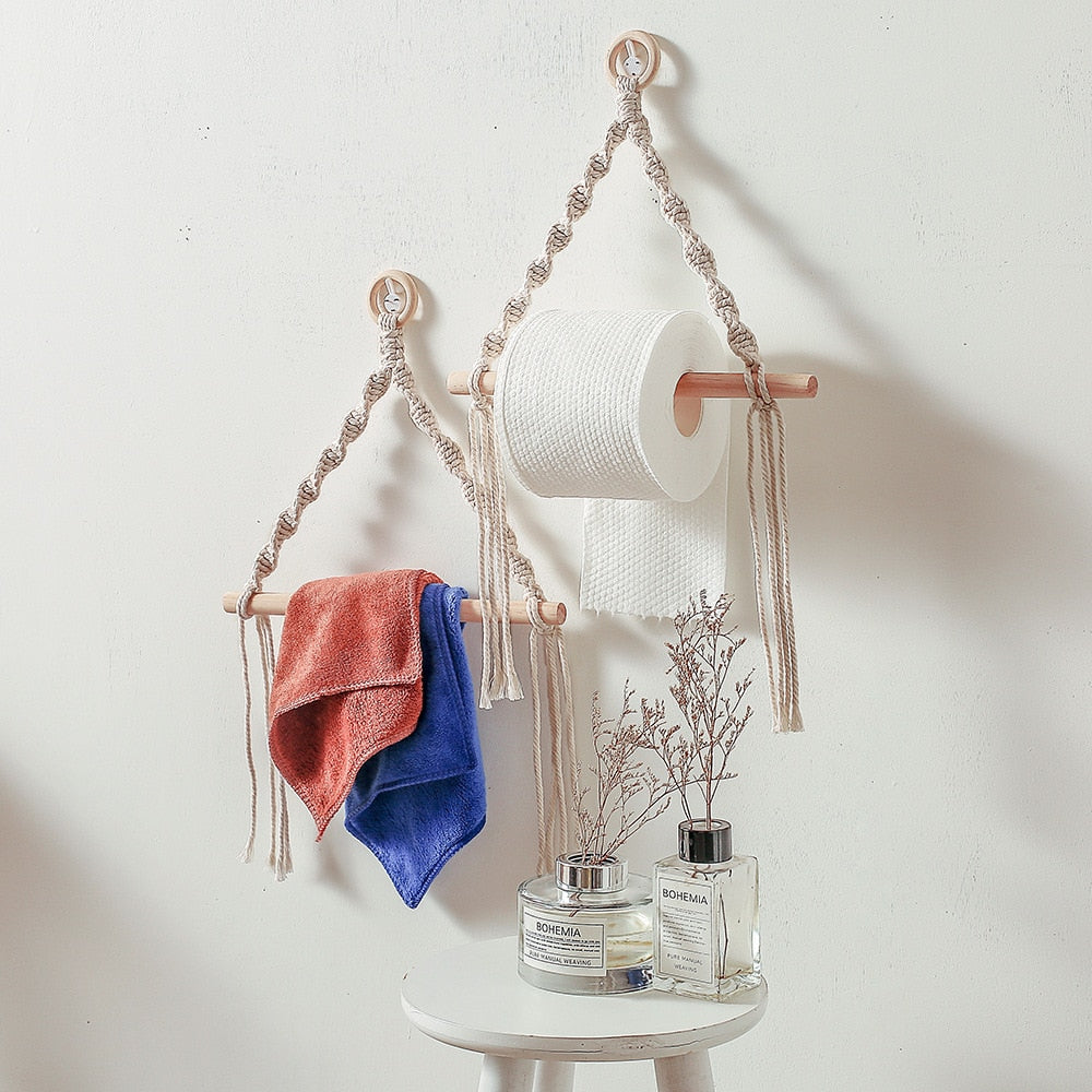 Wall Mounted Rope Toilet Paper Holder by HitMyNeed