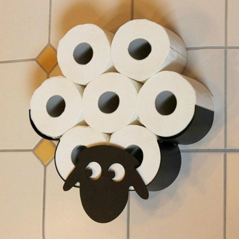 Wall Mounted Sheep Toilet Paper Holder Rack by HitMyNeed