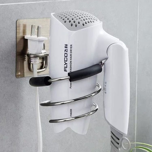 Wall Mounted Stainless Steel Hair Dryer Holder by HitMyNeed