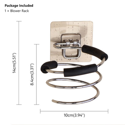 Wall Mounted Stainless Steel Hair Dryer Holder by HitMyNeed