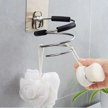 Wall Mounted Stainless Steel Hair Dryer Holder by HitMyNeed