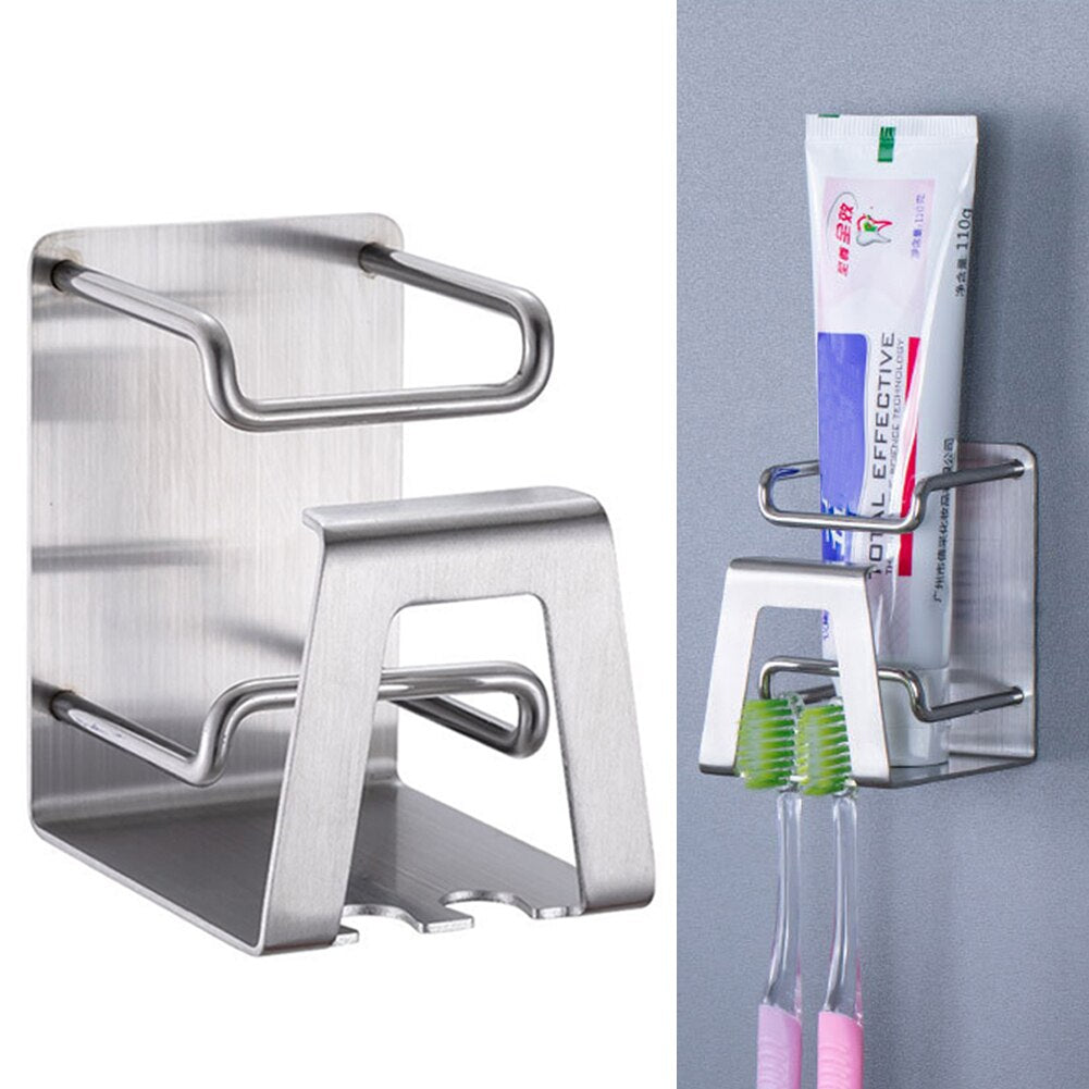 Wall Mounted Stainless Steel Toothbrush Holder by HitMyNeed