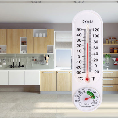 Wall Mounted Thermometer with Hygrometer 23cm by HitMyNeed