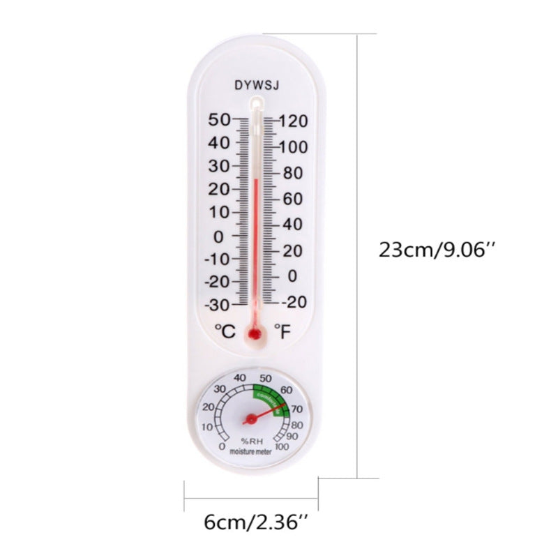 Wall Mounted Thermometer with Hygrometer 23cm by HitMyNeed