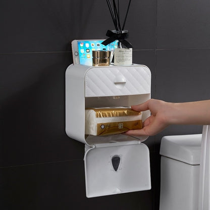 Wall Mounted Toilet Paper Box with Storage Drawer by HitMyNeed