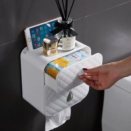 Wall Mounted Toilet Paper Box with Storage Drawer by HitMyNeed