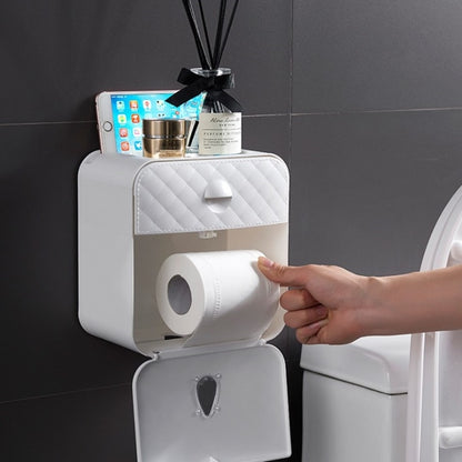 Wall Mounted Toilet Paper Box with Storage Drawer by HitMyNeed