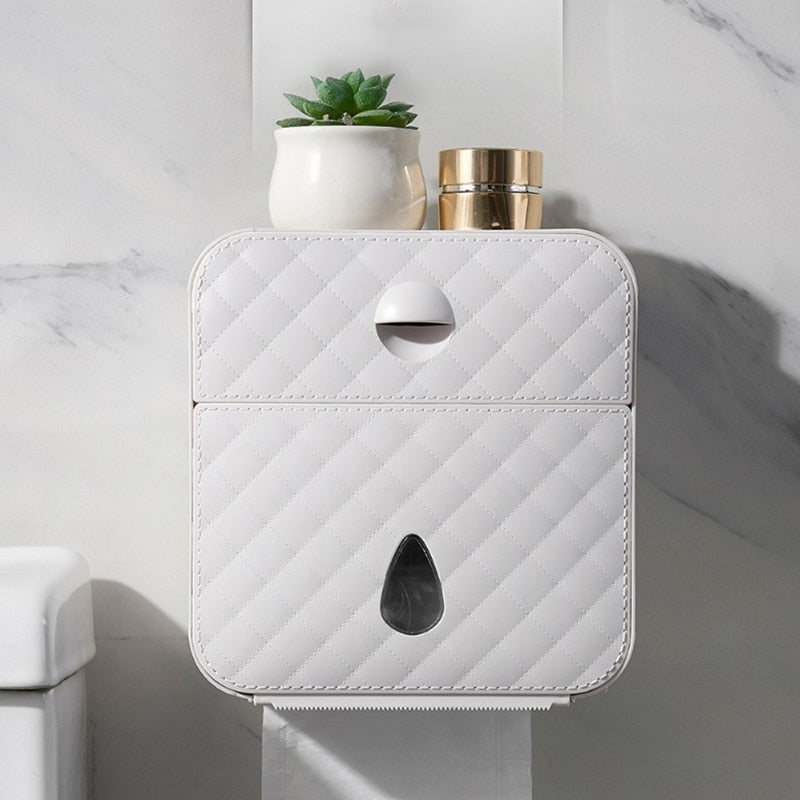 Wall Mounted Toilet Paper Box with Storage Drawer by HitMyNeed