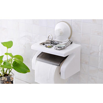 Wall Mounted Toilet Paper Roll Holder with Shelf by HitMyNeed