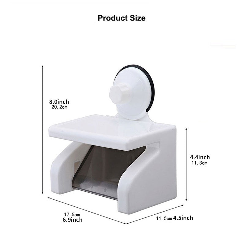 Wall Mounted Toilet Paper Roll Holder with Shelf by HitMyNeed
