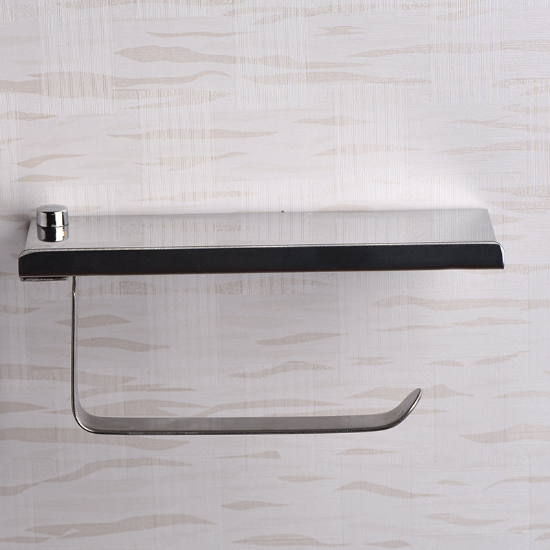 Wall Mounted Toilet Roll Holder with Storage Shelf by HitMyNeed
