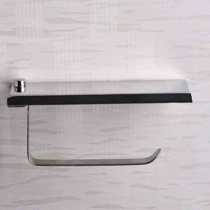 Wall Mounted Toilet Roll Holder with Storage Shelf by HitMyNeed